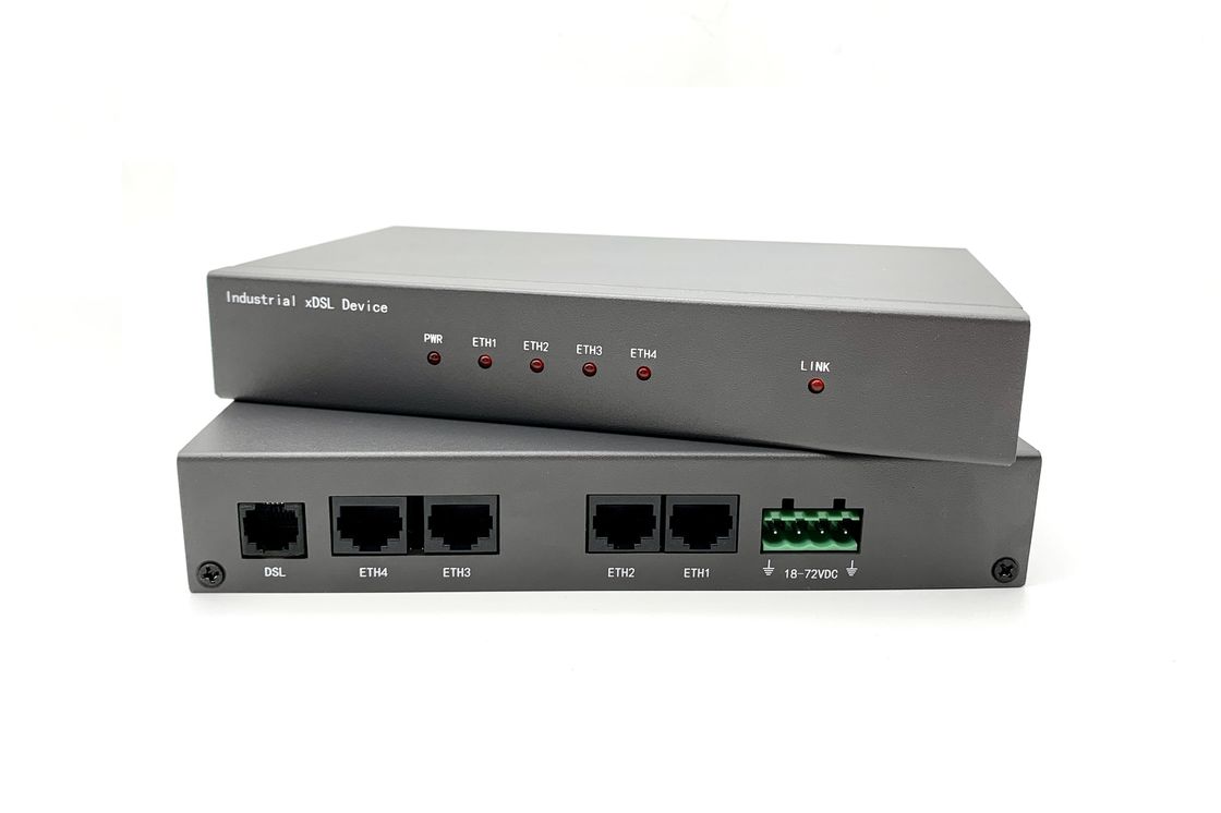 Industriële Openluchtdsl-Router, 4 Haven 10/100 de Steun van het de Routerdin Spoor van Ethernet ADSL