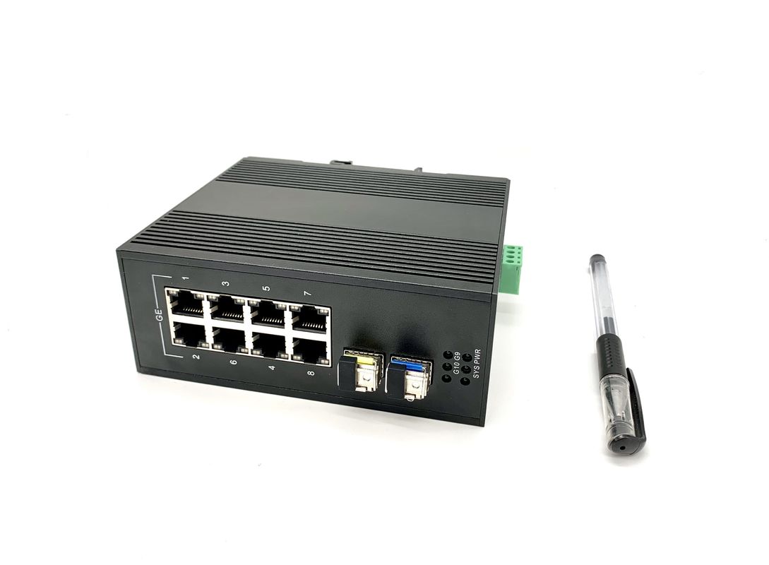 Openlucht Industriële Ethernet-Schakelaar 8 Havenpoe PSE 220v AC Inputsteun PoE+