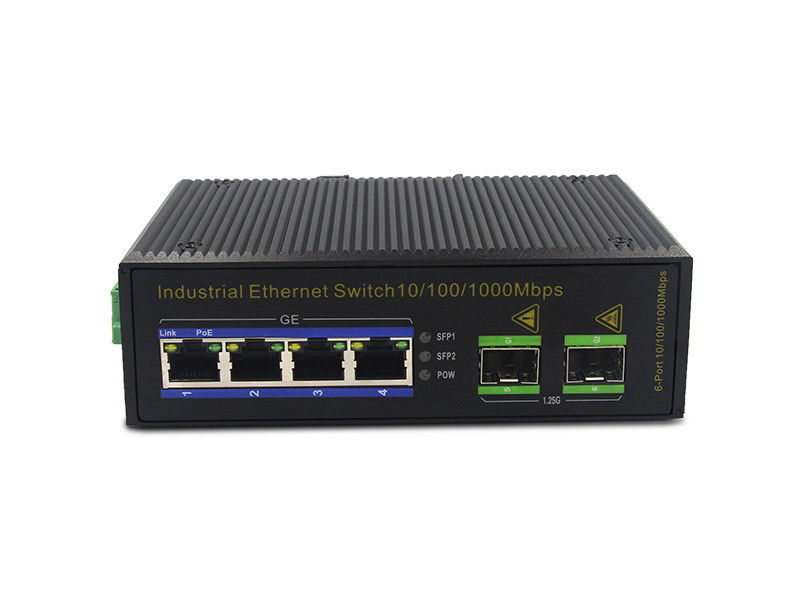 de vezel ethernet schakelaar van 3W IP40 MSG1204 1000M 100Base-t