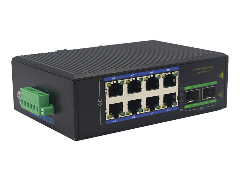 MSG1208P 100Base-t RJ45 1000M PoE Industriële Ethernet Schakelaar 3W